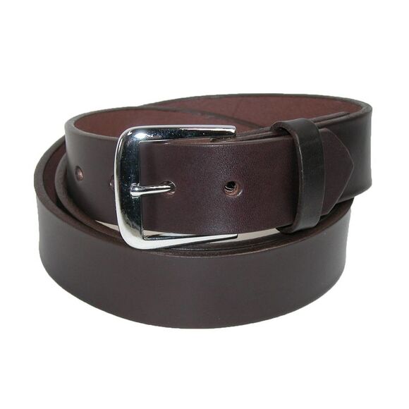 Boston Leather Men's Big & Tall Leather 1 1/2 Inch Bridle Belt - Picture 1 of 6